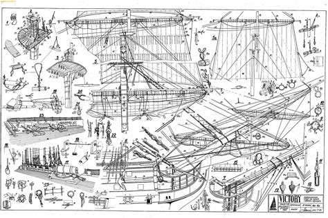 hms victory construction rigging plans