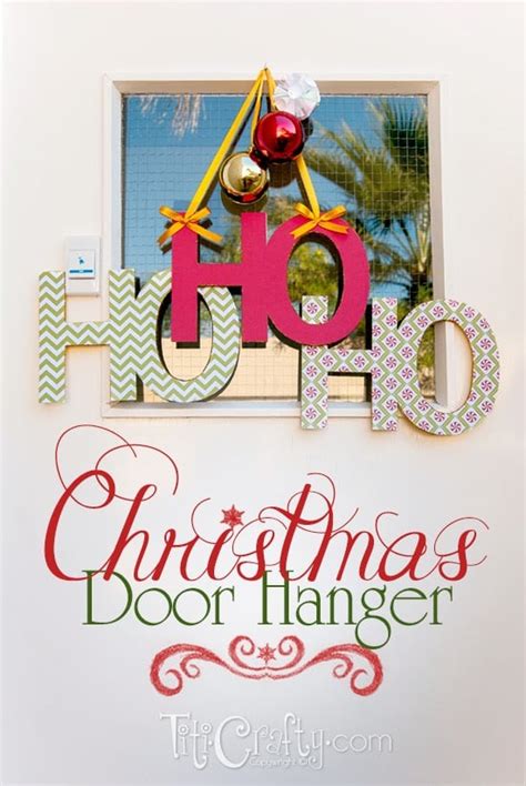 Ho Ho Ho Diy Christmas Door Hanger Cut Printable Christmas Door Hanger - Printable Christmas Door Hanger