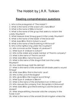 hobbit questions and answers