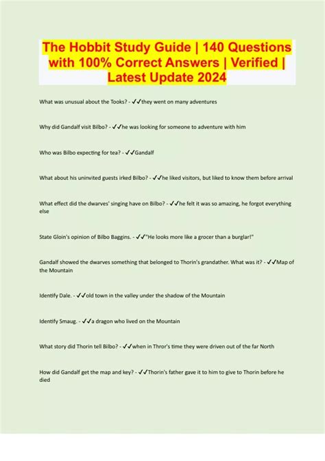 Download Hobbit Questions And Answers 