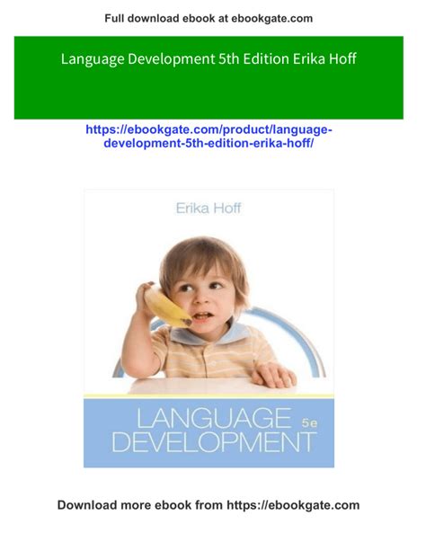 hoff language development 5th edition