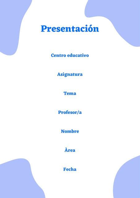 Hoja De Presentacion