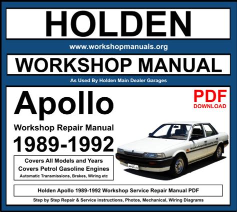 Read Holden Apollo 1992 Repair Manual 