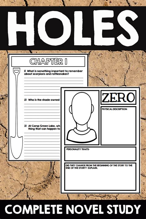 Holes By Louis Sachar Worksheets And Activities Holes Lesson Plans 5th Grade - Holes Lesson Plans 5th Grade