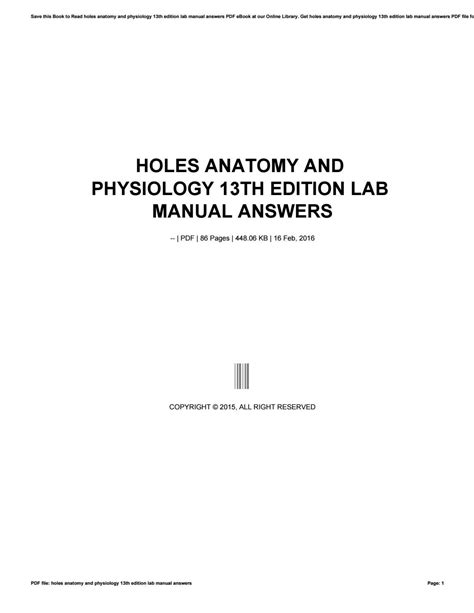 Download Holes Anatomy And Physiology Lab Manual Answers 
