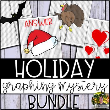 Holiday Graphing Mystery Picture Bundle Tpt Mystery Graph Answer Key - Mystery Graph Answer Key