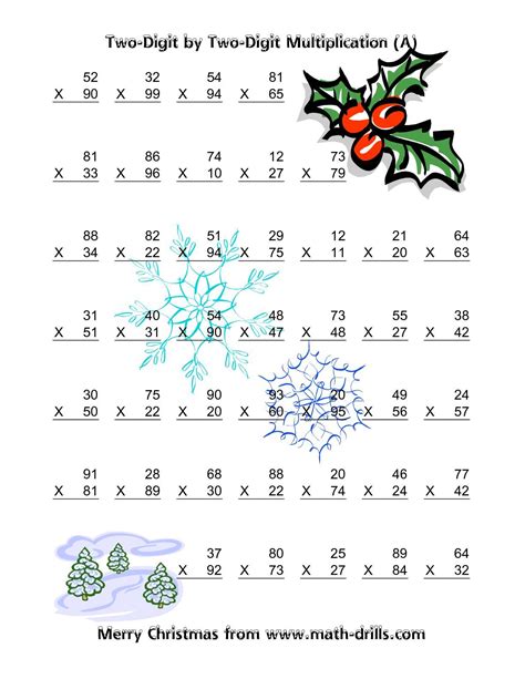 Holiday Multiplication Worksheet   Christmas Double Digit Multiplication Worksheet Have Fun Teaching - Holiday Multiplication Worksheet