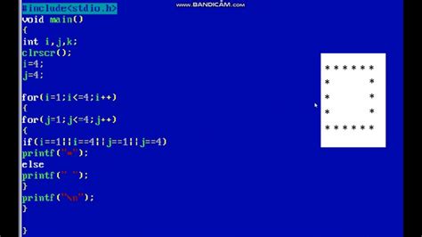 hollow square pattern in c pattern problem in c programming pattern