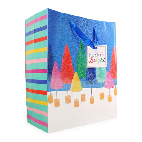 holographic christmas gift bag 10in x 13in Five Below