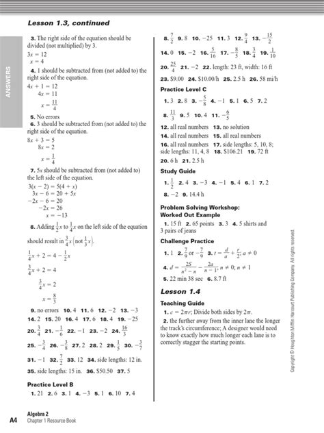 Holt Algebra 11 3 Practice A Answers