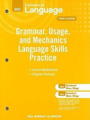 Holt Elements Of Language Grade 7 By Holt 7th Grade Grammar Workbook - 7th Grade Grammar Workbook