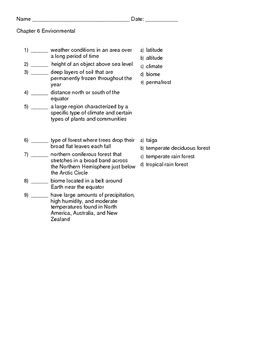 Holt Environmental Science Chapter Test Answers