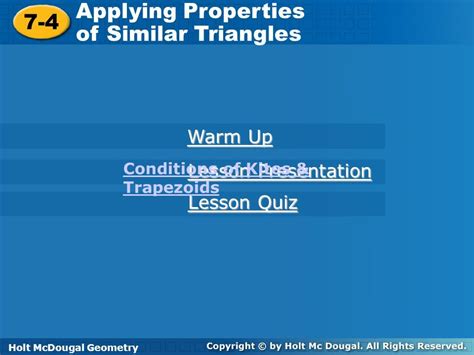Holt Geometry Lesson 7 4 Practice Answers