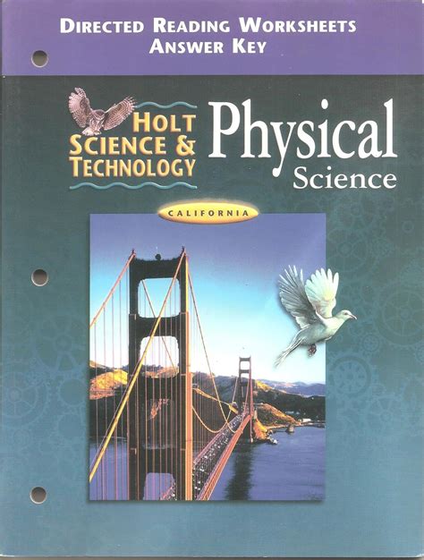 Holt Physical Science Directed Reading Worksheets Answer Ca Physical Science Directed Reading Answers - Physical Science Directed Reading Answers