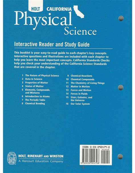 Holt Physical Science Interactive Reader Answers To Chapter 15