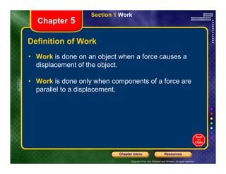Holt Physics Chapter 5 Work And Energy