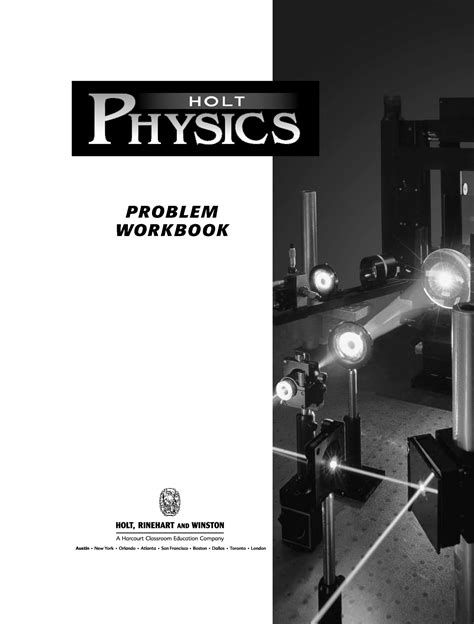 Holt Physics Problem Workbook Answer Key