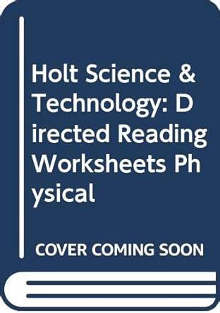 Holt Science And Technology Directed Reading A Answer Reading Science Answer Key - Reading Science Answer Key