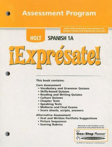 Holt Spanish 1 Assessment Program Answer Key Pdf