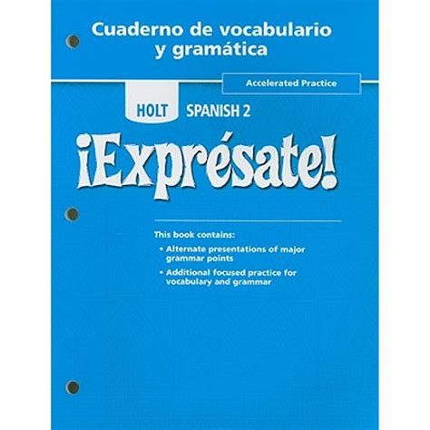 Holt Spanish 2 Capitulo 4 Vocabulario 2 Answers