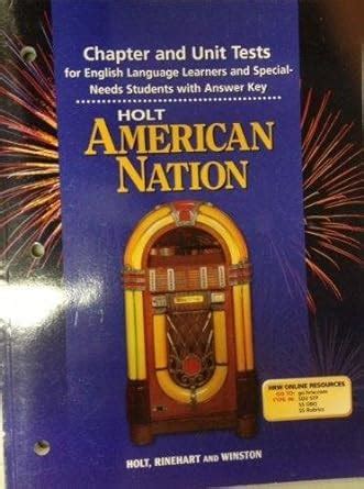 Read Online Holt American Nation And Unit Test Answers 