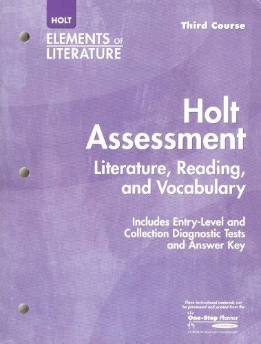 Full Download Holt Assessment Literature Reading And Vocabulary 