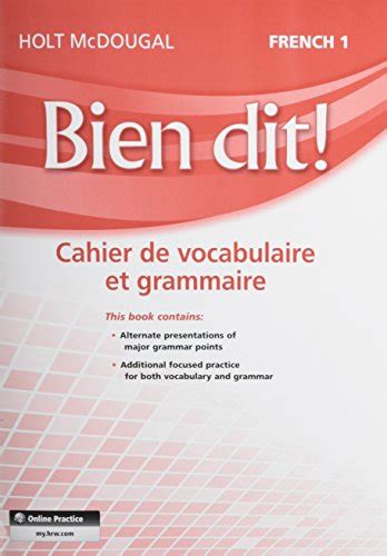 Read Online Holt French 1 Bien Dit Workbook Answers 