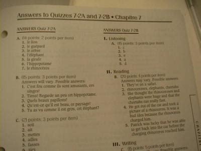 Read Online Holt French 3 Test Answers 
