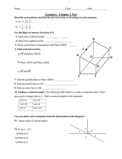 Read Online Holt Geometry Chapter 1 Test 