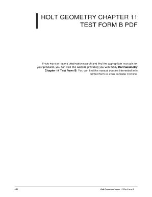 Full Download Holt Geometry Chapter 11 Test A 