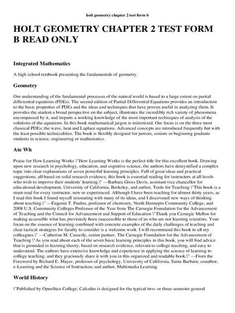 Read Holt Geometry Chapter 2 