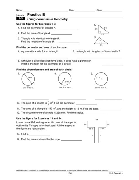 Download Holt Lesson 3 Practice B Answers 