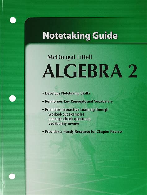 Full Download Holt Mcdougal Algebra 2 Notetaking Guide Answers 