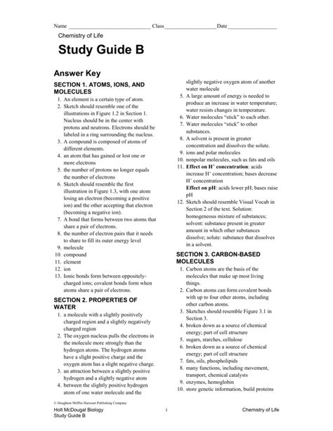 Download Holt Mcdougal Biology Study Guide Answer Key 