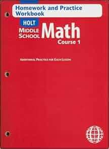 Full Download Holt Middle School Math Course 1 Workbook Answers 