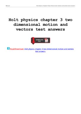 Download Holt Physics Chapter 3 Test B 