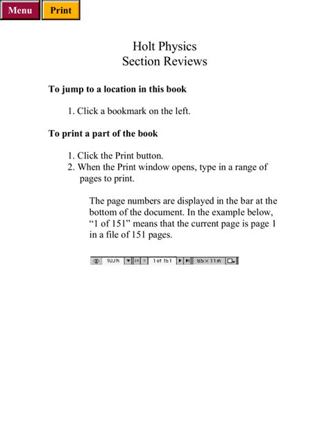 Read Online Holt Physics Section Review Answers Chapter15 