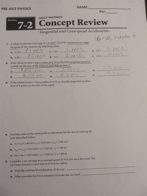 Full Download Holt Physics Section Review Worksheets Answers 1 2 