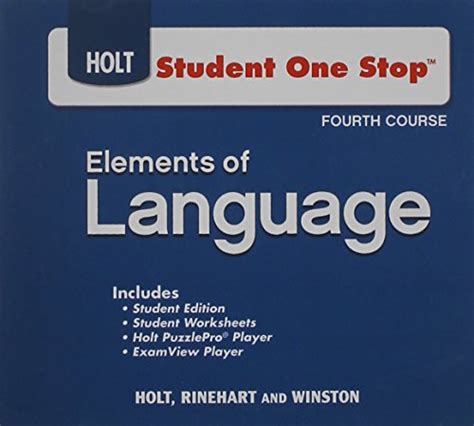 Full Download Holt Rinehart And Winston Elements Of Language Introductory Course Alternative Readings Support For The Reading Workshops Chapters 1 7 Minireads Teaching Notes Student Worksheets Answer Key Includes Cross Curricular Readings Comprehension Str 