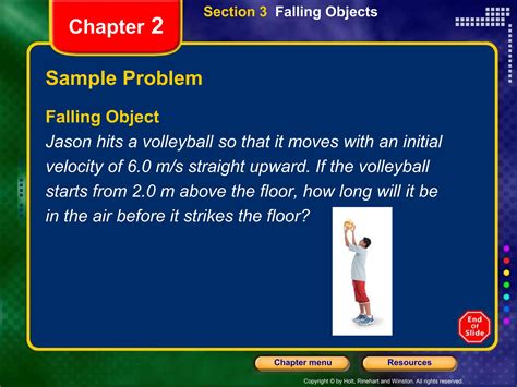 Full Download Holt Section 2 Falling Objects Answer 