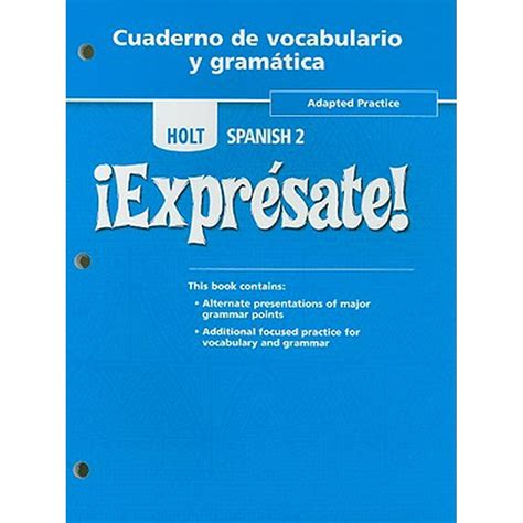 Full Download Holt Spanish 2 Cuaderno De Vocabulario Y Gramatica Teacher39S Edition 