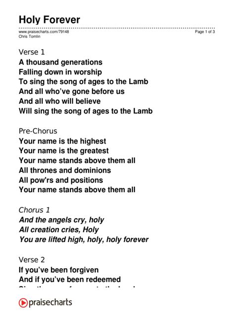 Holy Forever Lyrics