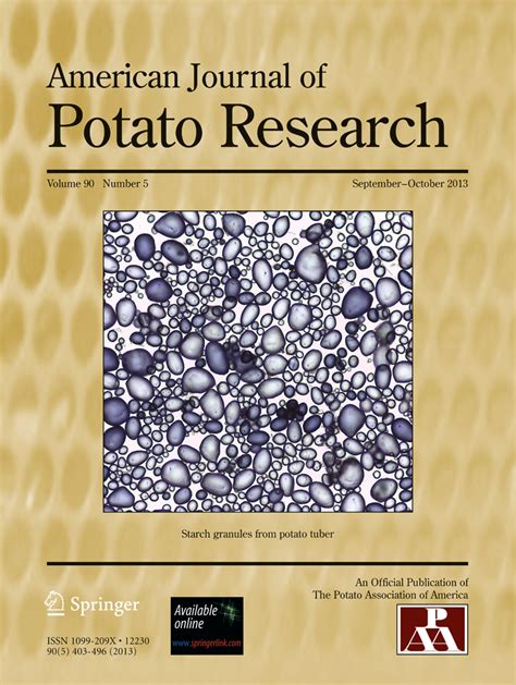Home Potato Research Springer Science Potato - Science Potato
