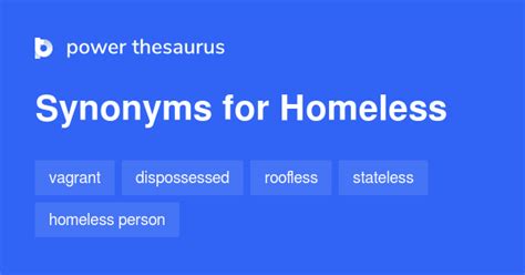 Homeless Synonym