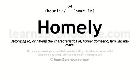 homely meaning