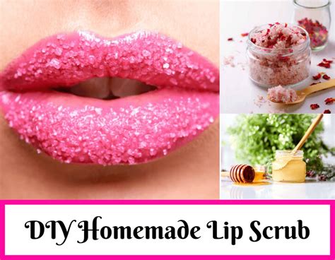 homemade lip scrub for dry lips