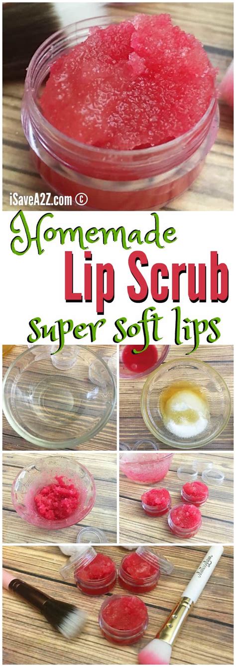 homemade lip scrub with sugar