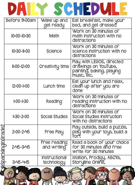 Homeschool Kindergarten Daily Schedule And Chart For Smaller Homeschool Kindergarten Daily Schedule Worksheet - Homeschool Kindergarten Daily Schedule Worksheet