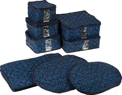 homewear 8-piece hudson damask china storage container set