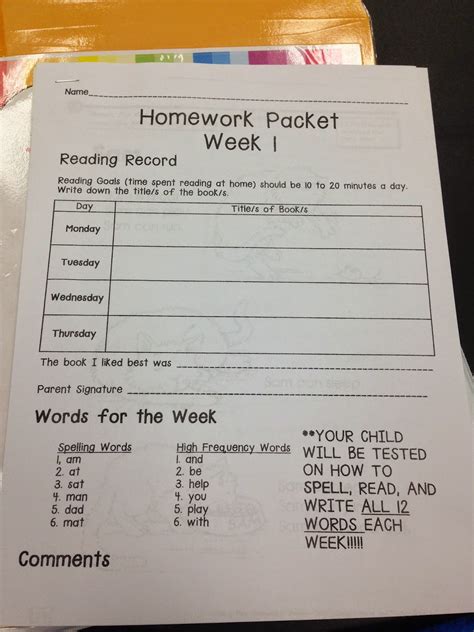 Homework Packet For An Entire Year Of Second Second Grade Homework Packet - Second Grade Homework Packet